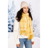 Caroline Plaid Scarf - Yellow-Lange General Store