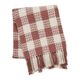 Carrington Dusty Rose Woven Check Throw-Lange General Store