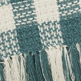 Carrington River Blue Woven Check Throw-Lange General Store