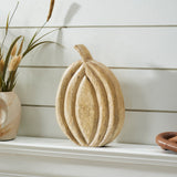 Carved Wooden Pumpkin Natural-Lange General Store