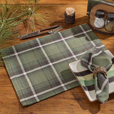Moonbeam & Olive Plaid Placemats Set of 4
