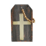 Celebrate Grace Cross w/Beaded Twine Tag Ornament-Lange General Store