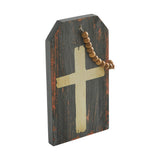 Celebrate Grace Cross w/Beaded Twine Tag Ornament-Lange General Store