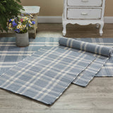 Celeste Blue Chindi Rag Rug-Lange General Store