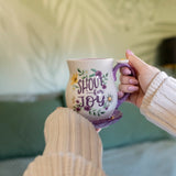 Ceramic Mug & Coaster Set- Shout For Joy-Lange General Store