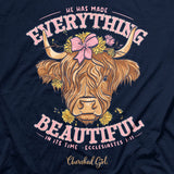 Cherished Girl Highland Cow Women's T-Shirt-Lange General Store