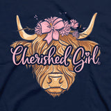 Cherished Girl Highland Cow Women's T-Shirt-Lange General Store