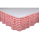 Annie Red Buffalo Check Bed Skirt-Lange General Store