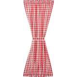 Annie Red Buffalo Check Door Panel Curtain-Lange General Store