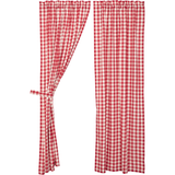 Annie Red Buffalo Check Panel Curtains-Lange General Store