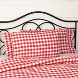 Annie Red Buffalo Check Pillow Cases-Lange General Store