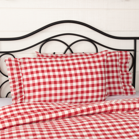 Large Red Buffalo Check Envelope Bed Cover | Harry Barker, Large / Buffalo Check Tan