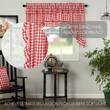 Cherry Ann Buffalo Check Ruffled Swag Curtains