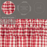 Cherry Ann Buffalo Check Ruffled Swag Curtains