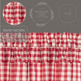 Cherry Ann Buffalo Check Ruffled Valance-Lange General Store