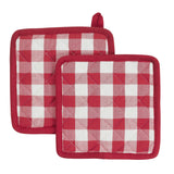 Cherry Ann Check Pot Holder Set of 2-Lange General Store