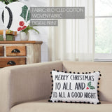Cherry Ann Check To All A Good Night Pillow 9.5 x 14-Lange General Store
