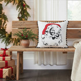 Cherry Ann Check Vintage Santa Pillow 18 x 18-Lange General Store