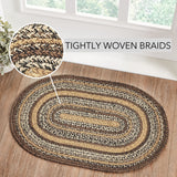 Chestnut Braided Rug Oval 20x30-Lange General Store