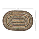Chestnut Braided Rug Oval 20x30-Lange General Store