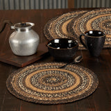 Chestnut Braided Trivet 15" Set of 3