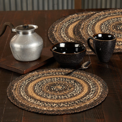 Chestnut Braided Trivet 15" Set of 3