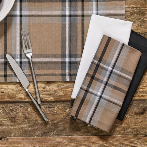 Chestnut Plaid Napkins-Lange General Store