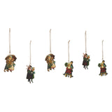 Children at Christmas Metal Ornaments Set of 6-Lange General Store