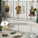 Children at Christmas Metal Ornaments Set of 6-Lange General Store