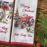 Christmas At The Farm Dishtowels-Lange General Store