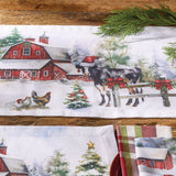 Christmas At The Farm Table Runner 36"-Lange General Store