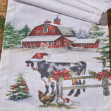 Christmas At The Farm Table Runner 54"-Lange General Store