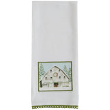 Christmas Barn & Sheep Dishtowels-Lange General Store