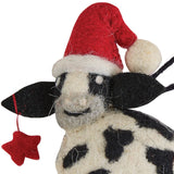 Christmas Cow Felt Ornament Set of 4-Lange General Store