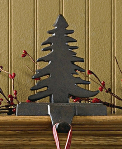 Christmas Fir Tree Stocking Hanger - Black - Lange General Store