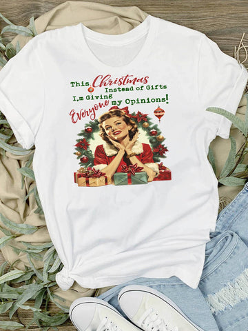 Christmas Funny Gifts My Opinions T-Shirt-Lange General Store
