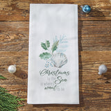 Christmas Seashells Dishtowels-Lange General Store