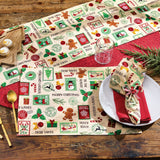 Christmas Stamps Cotton Cloth Napkins Set of 4