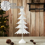 Christmas Tree Antique White Metal Figurine-Lange General Store