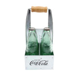 Coca Cola Salt Pepper Shakers with Wood Handle Caddy-Lange General Store