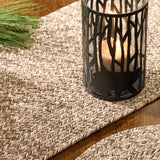 Cocoa & White Braided Table Runner-Lange General Store