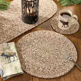Cocoa & White Braided Table Runner-Lange General Store