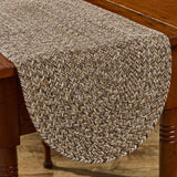 Cocoa & White Braided Table Runner-Lange General Store