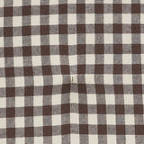 Coffee Brown Gingham Chair Pad-Lange General Store