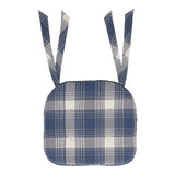 Colonial Blue Plaid Chair Pad-Lange General Store