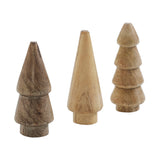 Conical Natural Wooden Tree Set of 3-Lange General Store