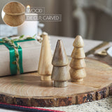 Conical Natural Wooden Tree Set of 3-Lange General Store