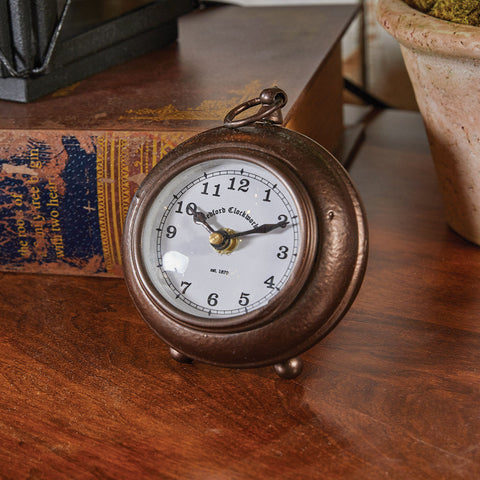 Copper Pine Desk Clock-Lange General Store
