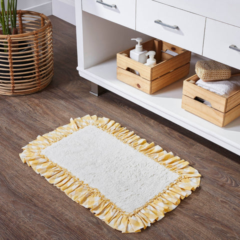 Cornsilk Yellow Buffalo Check Bath Mat - Lange General Store