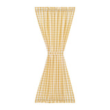 Cornsilk Yellow Buffalo Check Door Panel Curtain-Lange General Store